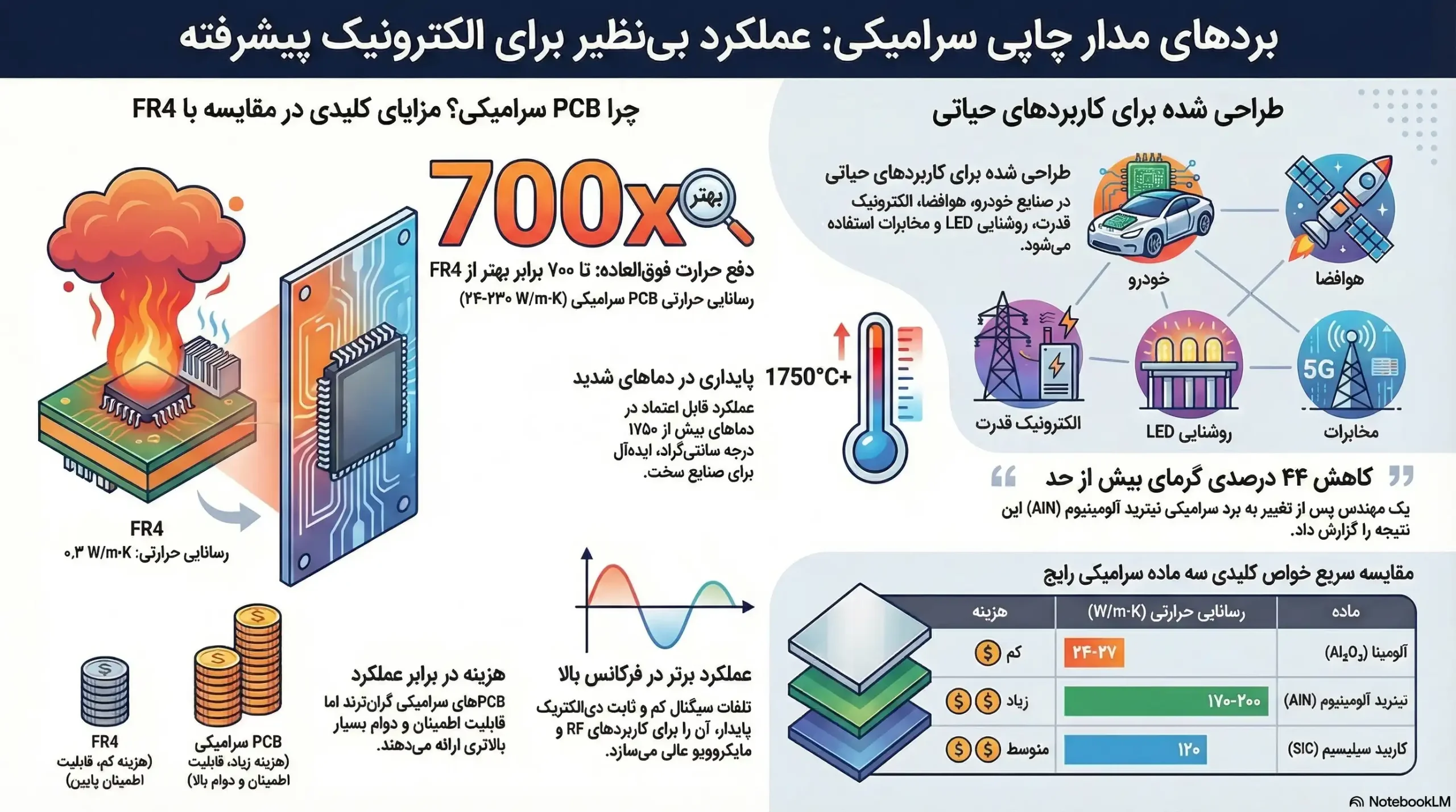 کاربرد PCB سرامیکی در ماژول‌های LED و سیستم‌های روشنایی