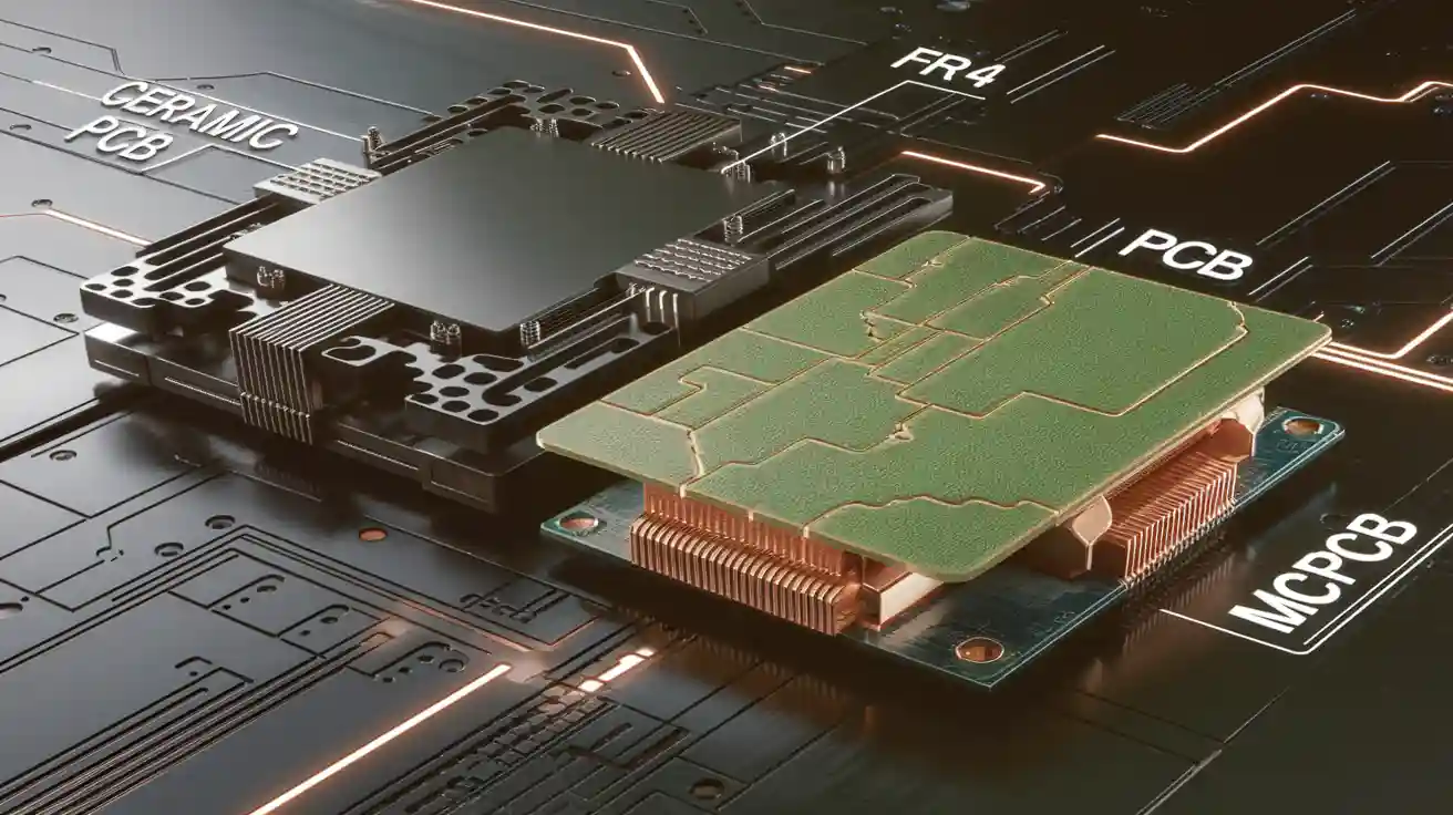 جدول مقایسه ابعاد و ضخامت انواع PCB سرامیکی آلومینا، آلومینیوم نیترید و زیرکونیا